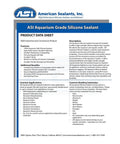 Product data sheet for High Modulus Aquarium Silicone Sealant For Glass That Bonds Under Water, No Primers Needed
