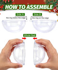 Assembly guide for 10 Pcs 3.14 inch Filling Transparent Plastic Decorative Call DIY Craft Ball Christmas Ornaments