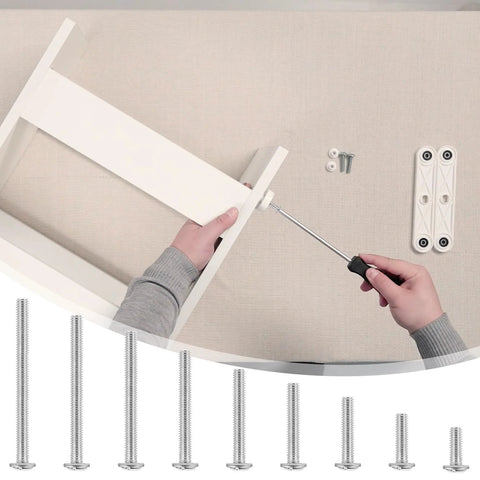Installing cabinet with 130 Pcs M4 Machine Screws Set With Phillips Pan Washer Head For Cabinet Pulls Knobs Drawer Pulls Durable Zinc Plated Steel