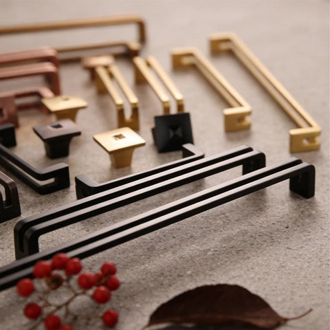 Assorted cabinet pulls including Antique Brass 5 Inch Hole Center Heavy Duty Solid Cabinet Pulls with zinc alloy for cupboard hardware