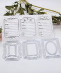 ATC Cards Die Set For Scrapbooking And DIY Card Making, Metal Cutting Dies And Stencils For Embossing, floral background