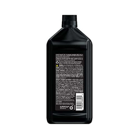 Back view of ATF Plus 4 Full Synthetic Automatic Transmission Fluid For Chrysler Mopar, 1 Quart Bottle, showing label details