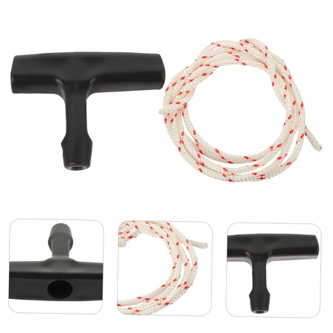 Five Pack Attic Pull Down Cord With Plastic Handle Replacement Kit for generators and garage doors, close-up of cord and handle.