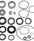 Rear Brake And Differential Bearings Seals Kit For FourTrax 300 TRX300 1988 2000 2x4 4x4 ATV showing 5 steel bearings, 10 rubber seals, and O-rings