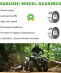 CHABUSHI wheel bearings benefits and ATV riding in forest scene