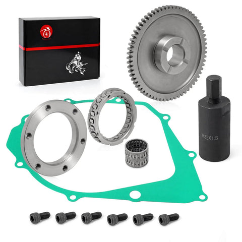 Flywheel Puller And Starter Clutch One Way Bearing Gear Kit With Gasket For 350cc ATV Quad Models