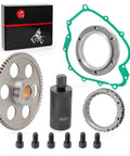 Flywheel Puller And Starter Clutch Kit With Idler Gear One Way Bearing For Grizzly 660 2003-2008 And Rhino 660 YXR660 2004-2007