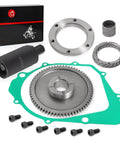 Flywheel Puller And Starter Clutch One Way Bearing Gear Kit With Gasket For 350cc ATV Quad Models front view