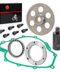 Flywheel Puller And Starter Clutch Kit With Idler Gear One Way Bearing For Grizzly 660 2003-2008 And Rhino 660 YXR660 2004-2007