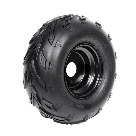 4PCS ATV Go Kart Tires and Rims Tubeless 16X8-7 Inch featuring rugged tread pattern, ideal for Go Kart Buggy ATV Mini-bikes Quad