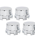 4PCS ATV & Go Kart Wheel Dust Cover for 110, 125, 250, Rims - Effective Wheel Protector Optimized (Plastic Flat Head) in silver