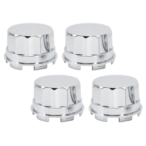 4PCS ATV & Go Kart Wheel Dust Cover for 110, 125, 250, Rims - Effective Wheel Protector Optimized (Plastic Flat Head) in silver