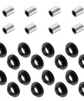 Shock Bushing Kit 16 Pcs And Bearing Sleeve Kit 8 Pcs For Arctic Cat ATV Shock Absorbers Fits 250 300 375 400 500 650 700 Bearcat 454