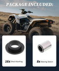 Shock Absorbing Bushing Bearing Sleeve Kit For ATV Front Suspension With 16 Shock Bushings and 8 Bearing Sleeves, Arctic Cat Models 250 300 375 400 1998-2006