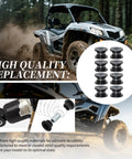 Shock Absorbing Bushing Bearing Sleeve Kit For ATV Front Suspension With 16 Shock Bushings And 8 Bearing Sleeves, Compatible With Arctic Cat Models 250 300 375 400 From 1998 To 2006 Replacement Parts 0604-310 0403-028 displayed with ATV background