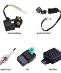All In One Wiring Harness Kit With Coil Stator Solenoid Relay CDI And Spark Plug For ATV Go Kart Pit Quad Dirt Bike