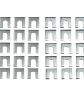 Auto Body Fender Alignment Shims Kit Pro Grade Two Sizes One Sixteenth Inch And One Eighth Inch With Three Eighths Inch Slot Thirty Piece Set for wheel adjustments