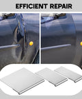 20 Piece Pull Plate Kit For Auto Body Repair With Heat Treated Steel Plates In 1 Inch, 1.5 Inch, And 3 Inch Sizes Before and After
