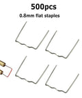Auto Body Bumper Repair Staples Kit With 500 Pcs 0.8mm Flat Corner Stainless Steel Staples For Hot Stapler Welding Used On Car Bumpers Heavy Duty Pro Grade Staples For Welding Machines And Car Body Repair shown in image
