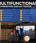 All In One Auto Circuit Tester For 12 And 24 Volt Systems With Wire Tracer Breaker Finder Tool and accessories displayed.