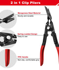2 in 1 clip pliers with manganese steel, spring-loaded design, and PPE handle from the 3 Piece Clip Remover Tool Set For Auto Trim And Fastener Removal