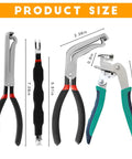 All In One Car Clip Pliers Set For Auto Disassembly, Multi Function Snap Ring Pliers And Electrical Disconnect Tools, 4 Piece Set