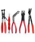 5 Piece Auto Electrical Pliers Kit For Auto Repair Includes 60 Degree Angled Connector Separator Pliers Hose Clamp Pliers Trim Clip