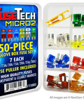 50 Piece All In One Grab-and-Go Automotive Fuse Kit With Micro 2 Blade Fuses And Fuse Puller, Glove Box Set, open view
