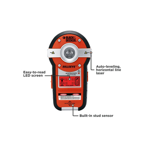 Two in one line laser with auto leveling and stud finder delivers precise wall hanging for frames, shelves, and decor