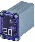 20 amp fuse from the 50 Piece Auto Mini Box Shaped Cartridge Fuse Kit With Color Coded Amperage For Quick Swaps Includes 10 Fuses Each Of 15 20 25 30 And 40 Amps Compact JCASE Style Mini Fuses For Easy Swaps And Rock Solid Circuit Protection.