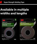 Heavy-Duty Automotive Molding Tape 7/8 Inch Wide By 15 Feet, Double-Sided Foam Adhesive For Slapping On Trim, Moldings And Emblems, Permanent Bond