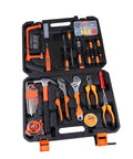 Grab And Go Car Repair Tool Kit With Ratchet Wrench Set For Auto And Motorcycle Maintenance Multi Function Hand Tool Kit With Screwdrivers And Sockets Portable Box For Home DIY Projects And Quick Repairs open view