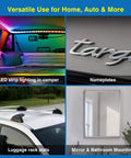 Heavy Duty Auto Foam Mounting Tape 0.4 In X 36 Ft With Adhesion Promoters used for LED strip lights, nameplates, luggage racks, mirrors.
