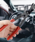 Pro Grade Auto Interior Trim Clip Pliers Remover Tool for Dashboard Door Panels and Push Pins with Red Grip