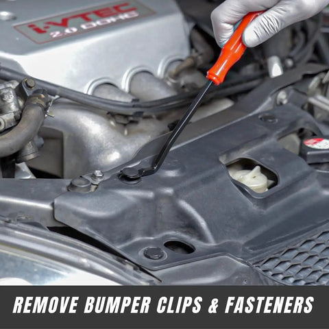 Using 8 Piece Auto Trim Removal Tool Set Nylon Pry Tools No Scratch Car Interior Kit For Door Panels And Dashboards on a car engine