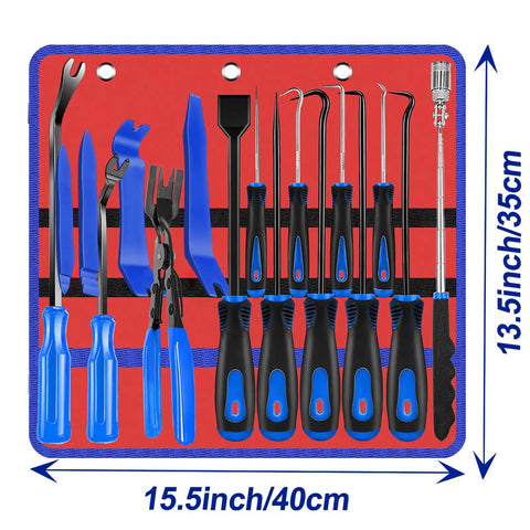 17 Piece Hook And Pick Set For Auto Trim Removal Kit Keze Pro Grade Telescoping Magnetic Pickup Tool And Gasket Scraper