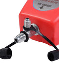 Close-up of Auto Operated Vacuum Pump for Car Air Conditioning System, showing connection ports, part AT4280, lightweight, R134A/R12 compatible