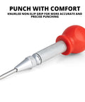 5-Inch Automatic Center Punch For Metal And Other Materials, Spring Loaded Center Punch Tool With Adjustable Stroke And Cap, Auto Center Punch