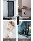 Automatic Door Closer for Home Easy to Install | Safety Spring Door Closers | Auto Soft Close to Convert Hinged Doors to Auto Self Closing | Adjustable Catch Speed | with Arm, Screw, Wrench
