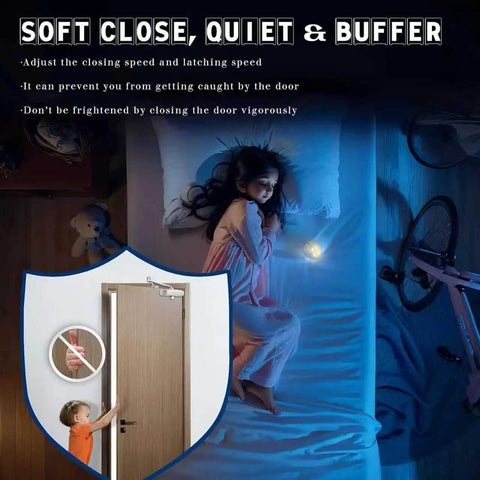 Heavy Duty Automatic Door Closer With Smooth Soft Close And No Slam Hydraulic Mechanism Rust Resistant Aluminum Easy DIY Install