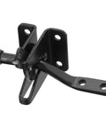 Automatic Gate Latch for Outswing Doors and Gates, Black Plated Steel Hardware with 4 Inch Strike and WeatherGuard Protection