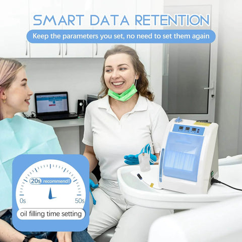 Dental professional using Automatic Handpiece Oil Lubrication System That Keeps Your Tools Running Smooth And Lasting Longer