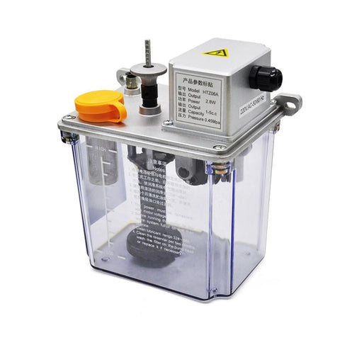 Automatic Intermittent Lubrication Pump for CNC Machines 220V Electric Lubricator with clear reservoir and control unit