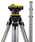 24X Automatic Optical Level Kit With Tripod, Rod, Plumb Bob, Wrench And Carrying Case From CST Berger for precise field leveling