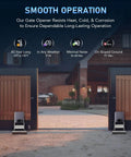 Automatic Sliding Gate Opener Kit with Wireless Keypad and Remotes 280W Motor installed in driveway gate