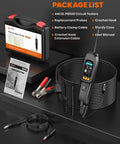 All In One Automotive Power Circuit Probe Tester Kit with pro-grade injector driver, oscilloscope, accessories, and manual.