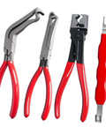4 Piece Automotive Electrical Disconnect Pliers Set Designed For Car Connectors And Hose Clamps Made From Durable High Carbon Steel