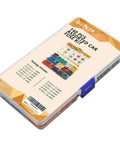 Road Trip Ready 140 Piece Automotive Fuse Kit With Standard Blade Fuses From 1A To 40A Color Coded Transparent Cover