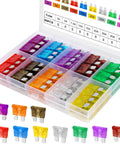 80 Piece Standard Automotive Fuse Kit With Upgraded Car Fuses Assortment for Cars Trucks Motorcycles Campers and SUVs in plastic case