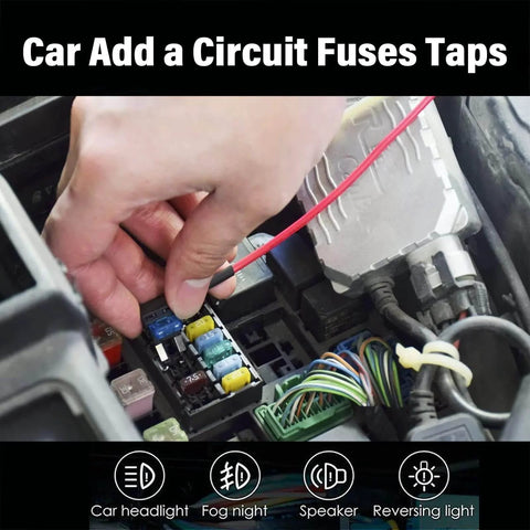 12V Automotive Fuse Tap Kit For Easy Plug And Play Wiring Insertion No Cutting Or Splicing ATO ATS Blade Fuse Adapters